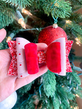 Load image into Gallery viewer, Faux Leather Winter/Holiday Bows