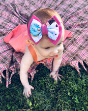 Load image into Gallery viewer, Pink Donuts Double Stacked Bow & singles