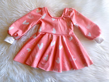 Load image into Gallery viewer, Peachy Heart Bishop Sleeve Tunic RTS