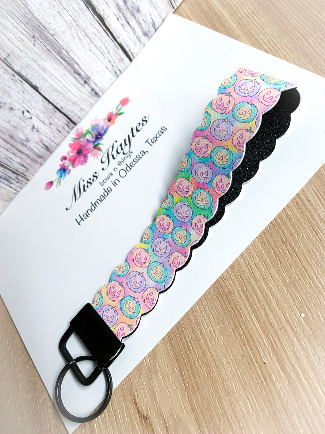 Pastel Pumpkin Wristlet